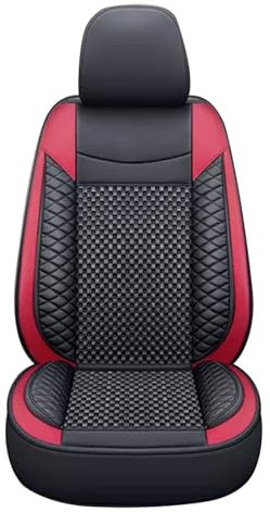 JPDEDIAN Autositzbezüge Leder für VW Golf 7 GTI Sitzbezüge Autositzschoner, FüNfteiliges Set AutozubehöR Innenraum, Perfekter Schutz Für Autositze, red Black