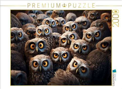 CALVENDO Puzzle Viele Eulen auf einem Bild | 2000 Teile Lege-Größe 90 x 67 cm Foto-Puzzle für glückliche Stunden
