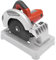 banborba Scie radiale, 1200 W, 5200 tr/min, angle de coupe de 0 à 45°, épaisseur de coupe de 0 à 50 mm, pour bois, acier, murs, sols, surfaces métalliques et carrelages (rouge)
