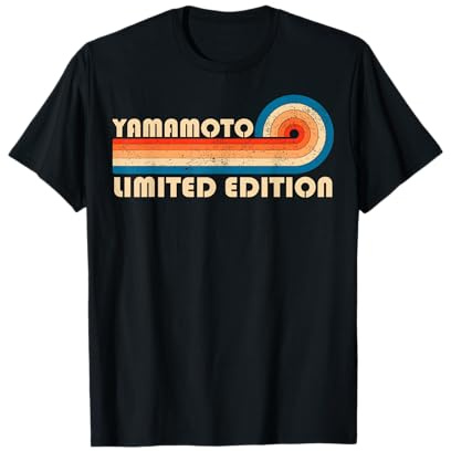 YAMAMOTO Retro 70s 80s Sunset Stripe Maglietta