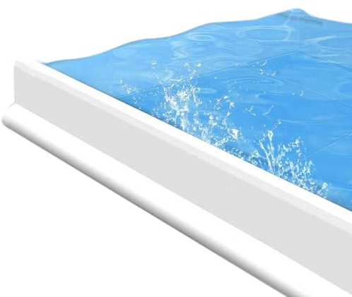 Barrera Agua Ducha Borde Plato Barrera Agua Ducha Barrera de tapón de agua plegable para baño, protector contra salpicaduras/presa de umbral resistente a las manchas para ducha/bañera/encimera/fregade