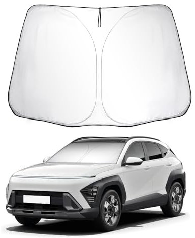 SKTU Parasol para Coche Compatible con Hyundαi Kona SX2 2024 2025 Parasoles Coche Delantero Plegable con Protección UV