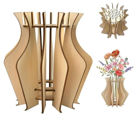 Vasi Puzzle in Legno 3D,Vasi Puzzle Per Fiori,vaso Di Fiori Puzzle in Legno,vaso Di Fiori Puzzle in Legno - Set Da Costruzione Per Vasi Di Fiori Mazzi,Adatto A Casa, Ufficio, Caffetteria, Ecc.
