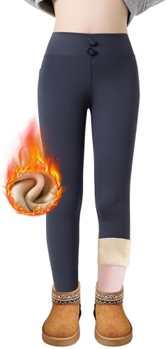 FILOWA Leggings Felpati per Bambina Pantaloni Foderati in Pile, 4-16 Anni | Ragazze Termici Leggins, Lunghi Caldi Pantaloni, Elastici Pants, Cotone, Morbidi, Adolescenti Autunno Invernali Abbigliamento