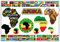 Daged Afrika Flaggen Fahnen 65 Stück Kontinent Set Alle Länder Aufkleber Karte Sticker-Bogen - PKW Auto Fahne Flagge Decal United