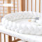 WLXFF Bettschlange Geflochten, Baby Nestchen Bettrolle Stillkissen, Babybett Kantenschutz Bettumrandung Knotenkissen, Baumwolle Bequem Bettschlange Baby, Bettschlange, Nestchenschlange,E,400CM