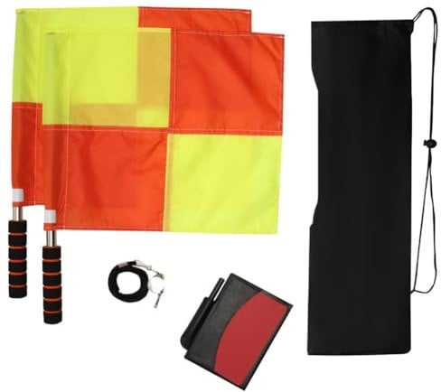 Soccer Referee Flag Whistle Set Professional Football Red Card And Yellow Tool Kit Referee Sport Card Training Useful