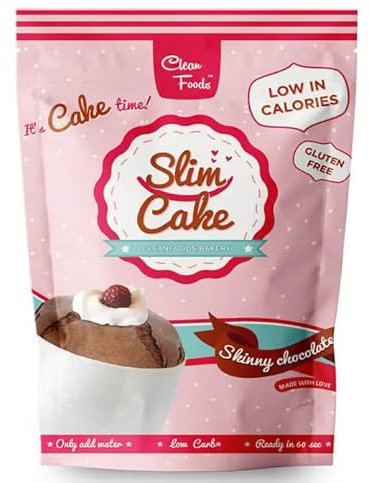 3 x CleanFoods SlimCake 67 calories mug cake l saveur chocolat l 5 mug cake I Konjac Glucomannan I sans gluten I sans sucre I préparé en 60 secondes l mugcake