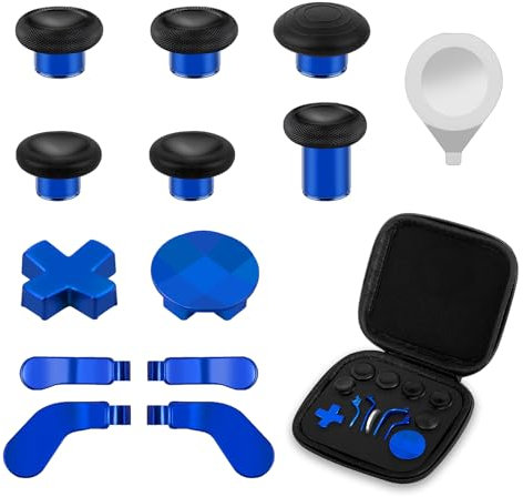 Palillos de metal 13 en 1 para Xbox One Elite Series 2, piezas de repuesto de accesorios para juegos, piezas de repuesto para mando Xbox Elite, incluye 6 joysticks de intercambio de metal, 4 palas, 2