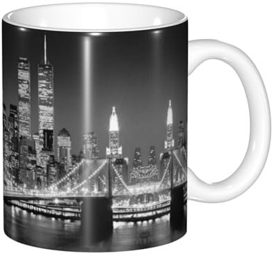 KIROJA New York Ceramic Mug Unique Coffee Cup Funny Drinking Cup Beer Cup, Holiday Party Decor Coffee Mug