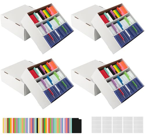 Karten Box für 9360+ Trading Card, Sammelkarten-Aufbewahrungsbox mit 48 Kartenteiler,Etiketten Klebeband und Schubladen,Sammelkarten Box Trading Card Box für TCG,MTG,PTCG,Sports Karten (9360+ Karten)