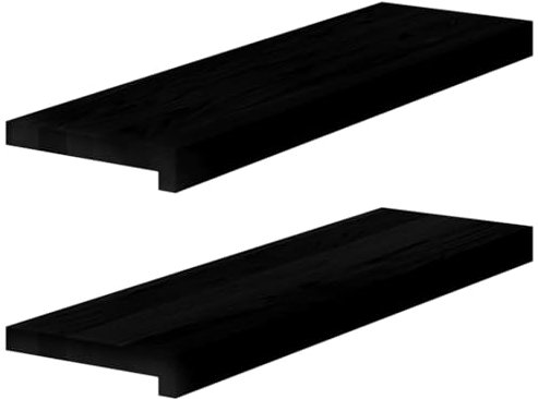 Kangmusi Fensterbänke 2 Stk. Dunkel 70x20x2 cm Massivholz Eiche,4009173kangmusi