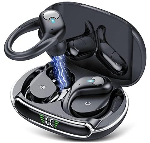 COIOC Bluetooth Kopfhörer Sport - Kabellose Bluetooth 5.3 Hörer mit ENC Mikrofon, HiFi Stereo In Ear Sound, Ladekoffer LED Anzeige, Comfort Fit, IP7 Wasserdicht