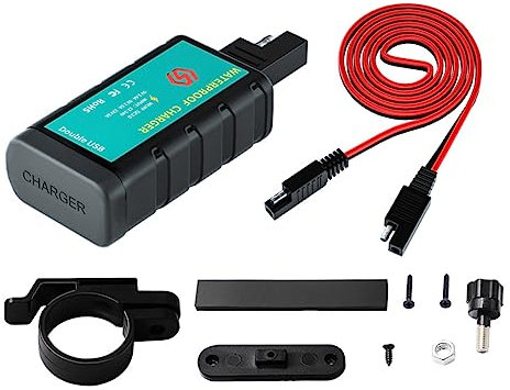 Gatuida 1satz SAE Zu Dual USB Ladegerät Mit Knopf Kabel Schnelle Aufladung Für Smartphones Hohe Und Effizienz Für Motorräder