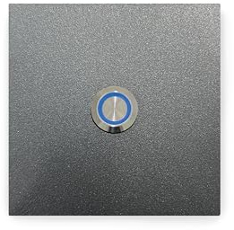 KTC-Home PREMIUM Türklingel Eisenglimmer- LED Drucktaster Blau - Größe:9x9cm - DB 703- UV & Witterungsbeständig - Pulverbeschichtet