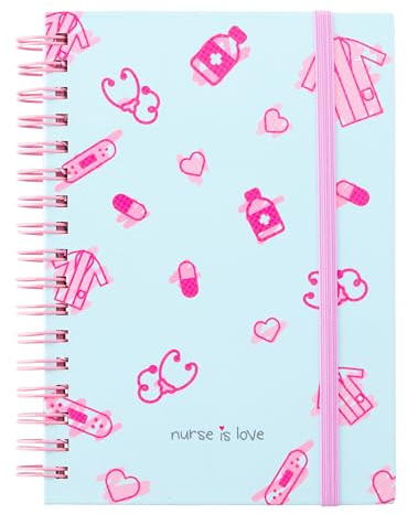 Nurse is Love Notizblock Klein Für Krankenschwester | Mini Notizbuch A6 - Block Kariert | Krankenschwester Zubehör Passt Zu Kugelschreiber & Bauchtasche - Medizinische Schulungsmaterialien -BLUE