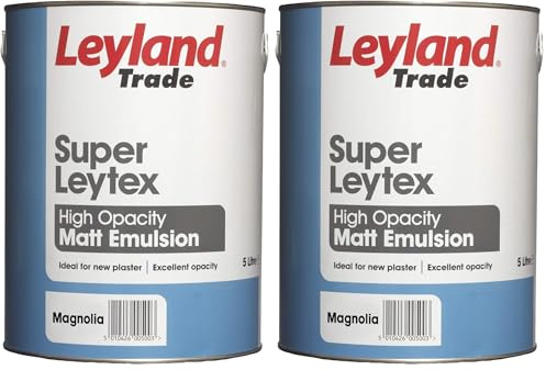 Leyland Trade 264711 One Coat Gloss Paint - Magnolia 5L (Pack of 2)