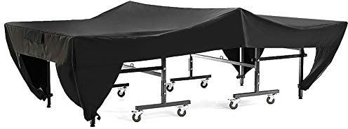 Gachiwar Tischtennis Schutzhülle wasserdichte Oxford Polyester Abdeckung, Tischtennistisch Abdeckung 280 x 153 x 73 cm Oxford Gewebe Tischtennisplatte Schutzhülle Wetterfester Wind-, Wasser (schwarz)