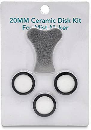 Zktfyshk 3 x 6 x 10 x Keramikscheiben-Kits, Luftbefeuchter, Wartung, Keramikscheiben + für Schlüsselersatzteile für Nebelherstellung Machi