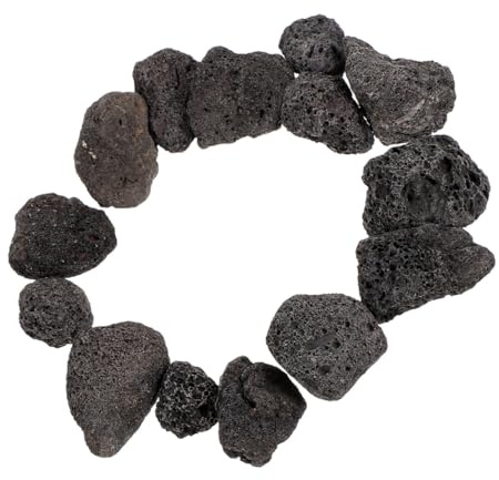 MUSISALY Gravier Volcanique Noir Poreux 150g pour Aquarium, Pierres Décoratives pour Jardin et Pots de Plantes, Filtration Naturelle et Décoration Intérieure Polyvalente