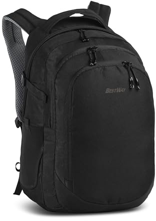 BestWay Rucksack Evolution Solid mit Laptopfach 40352 0100 Schwarz | für 15,6 Zoll Laptop, 2 Hauptfächer & Organizer - ideal für Schule, Uni, Büro Alltag