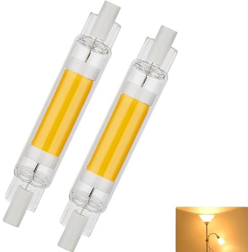 MJGFD R7S LED 118mm Dimmbar 20W – Ersatz für 200W Halogen, Warmweiß 3000K 2000LM, flimmerfreies 360° Licht für Deckenfluter Stehlampe, LED Stablampe 2er Pack