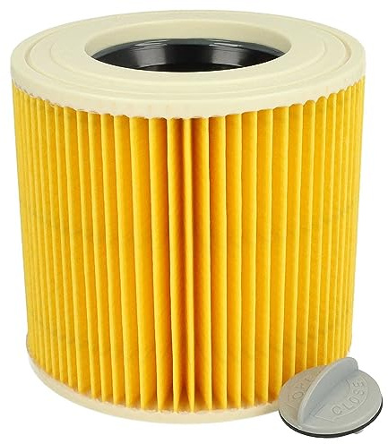 vhbw Faltenfilter Ersatz für Kärcher 6.414-789.0 für Staubsauger | Patronenfilter Gelb
