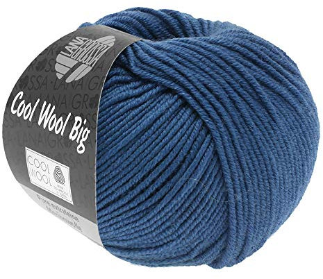 LANA GROSSA Cool Wool Big | Extrafeine Merinowolle waschmaschinenfest und filzfrei | Handstrickgarn aus 100% Schurwolle (Merino) | 50g Wolle zum Stricken & Häkeln | 120m Garn FB 968