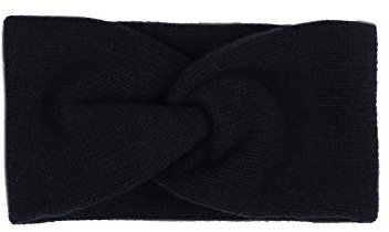 Zwillingsherz Bandeau avec nœud torsadé de qualité supérieure - Pour femme et fille - Cachemire - Protection des oreilles - Bandeau chaud et aéré pour le printemps, l’automne et l'hiver