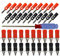 Senvenelec 40 Pcs adattatore per morsettiera banana 4mm, terminale per connettore banana, connettore femmina per pannello banana - Nero e rosso（20 maschio+20 femminile）