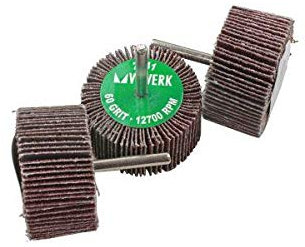 VEWERK 60 x 30mm Abrasive Sanding Flap Wheel 60 Grit Pack of 10 2141