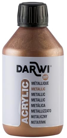 DARWI - DA0230250058C - Un flacon de Peinture Acrylique Métallique - Coloris Bronze - 250 ML - DARWI ACRYLIC