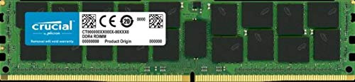 Crucial CT32G4RFD432A Module de mémoire 32 Go DDR4 3200 MHz ECC CT32G4RFD432A, 32 Go, 1 x 32 Go, DDR4, 3200 MHz, 288-pin DIMM