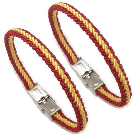 Hispania Colors Pack de dos pulseras con trenza de España (Bandera)