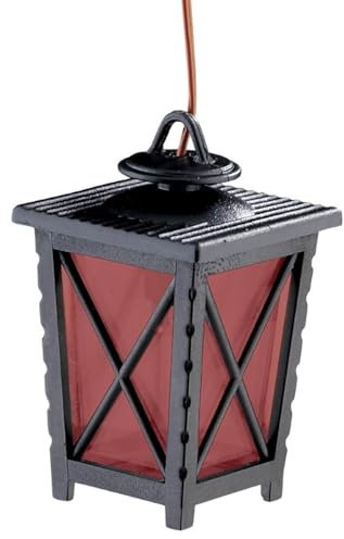 WITTKOWARE Zubehör zur Krippen-/Puppenstuben-Elektrifizierung (LED-Laterne 40mm rot, 3,5V, mit Kabel & Stecker)