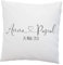 LIEBTASTISCH Personalisiertes Kissen mit 2 Namen + Datum - Dekokissen 40x40cm Weiß - Liebe - Geschenk für Schatz Liebesbeweis - Romantisch - Hochzeitsgeschenk - Partner Geschenke (mit Kissen)