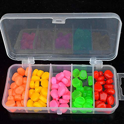 Künstlicher Mais Köder, PVC Mais Weiche Angelköder, Mais Geschmack Karpfen Köder mit schönem Duft, Süßwasser Angelköder (100pcs)