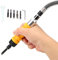 Electric Chisel Tool, 9pcs Flexible Shaft Electric Wood Chisel Carving Set Wood Engraving Tools Yellow Handle with Wrench and 5 Blades for Woodworking