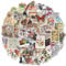 ProCase 50 Pcs Vintage Stickers for Children Adults, Cute Scrapbooking Stickers Aesthetic Retro Waterproof Vinyl Decals Stickers for Scrapbooking DIY Craft Laptop Planner Journal Paper Water Bottle
