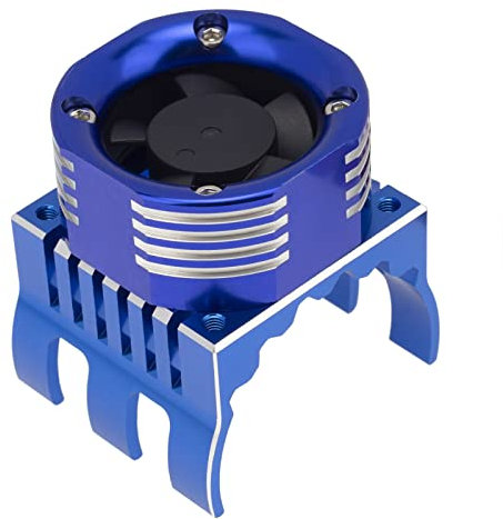 RC Cooling Fan Motor Heatsink 21000 RPM for SCX10, TRX4 Slash/Rustler/Stampede/Bandit Arrma Kraton Mojave Senton etc.. 1/8 1/10 RC Crawler Car 4274 4268 Motor, Blue
