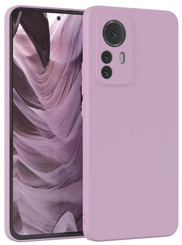 EAZY CASE - Silikonhülle für Xiaomi 12 Pro Hülle Silikon Case Violett weich stoßfeste Handyhülle Schutzhülle mit Kameraschutz Dünn Premium Schutz Cover TPU Phone Bumper in Pastell Flieder Matt