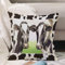 Funda de Almohada de Microfibra Premium Funda de Cojín,Ganado lechero Vaca lechera Verde Pastizal Blanco Negro,para Hogar Sofá Silla Cama Sala de Estar Dormitorio 45x45 cm