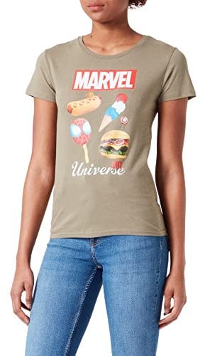 Marvel Women's T-Shirt, Khaki, S