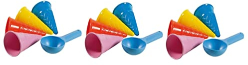FOYTOKI 15 STK Eiscreme-sandspielzeug Bagger Spielzeug Kleinkindspielzeug Spielset Für Kleinkinder Kugel Eiswaffel Poolspielzeug Für Kleinkinder Kegelschaufel Strand Babyauto Sand Graben
