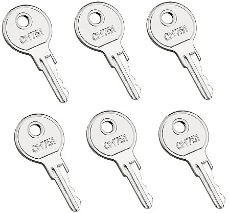 Lot de 6 clés de rechange CH751 pour camping-car, clés de rechange CH751 pour camping-cars, armoires et serrures à poussée