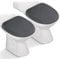 2 x WC-Deckelbezug, Stretch-Samt-WC-Sitzbezug für Badezimmer, ultraweicher Toilettenbezug, luxuriöser Samt, maschinenwaschbar, passend für die meisten runden, länglichen und länglichen Deckel,