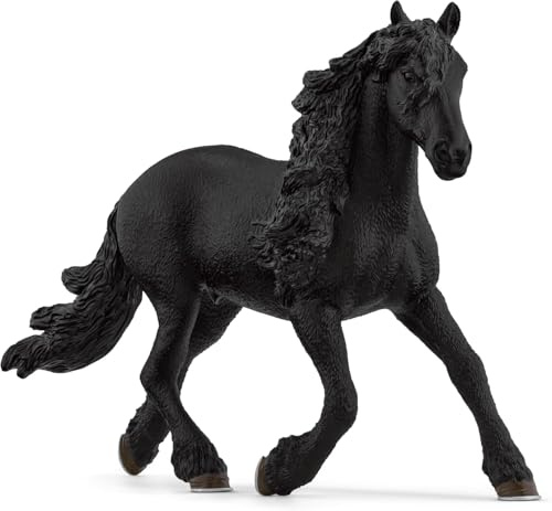 Schleich Horse Club - Friesian Stallion Toy Figurine - Kids Ages 5+ | 13975 | Horse Figurine, Equestrian Toy for Girls 5+, Realistic Horse Toy, Screen-Free Imaginative Pretend Play, Party Gifts