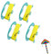 QIUMING 4 Stück Drachenschnur Drachenrolle 100m Schnurdrachen Kite Seilwinde für Drachen Kite String with Kite Handle Drachenschnur Spule Kit für Familien- und Team-Outdoor-Aktivitäten (4)