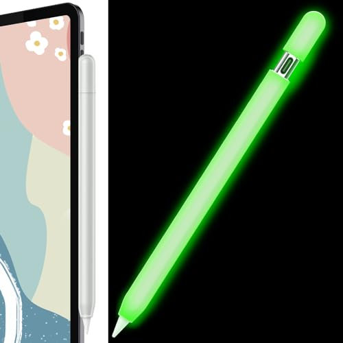AhaStyle Custodia in silicone per Apple Pencil (USB-C) 2023, custodia protettiva ultra sottile per Apple Pencil con impugnatura antiscivolo, compatibile con Apple Pencil USB C (verde acceso)