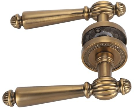 JTLB Quiet Copper Core Retro Door Handle Lock in Bronze for Bedroom and Living Room